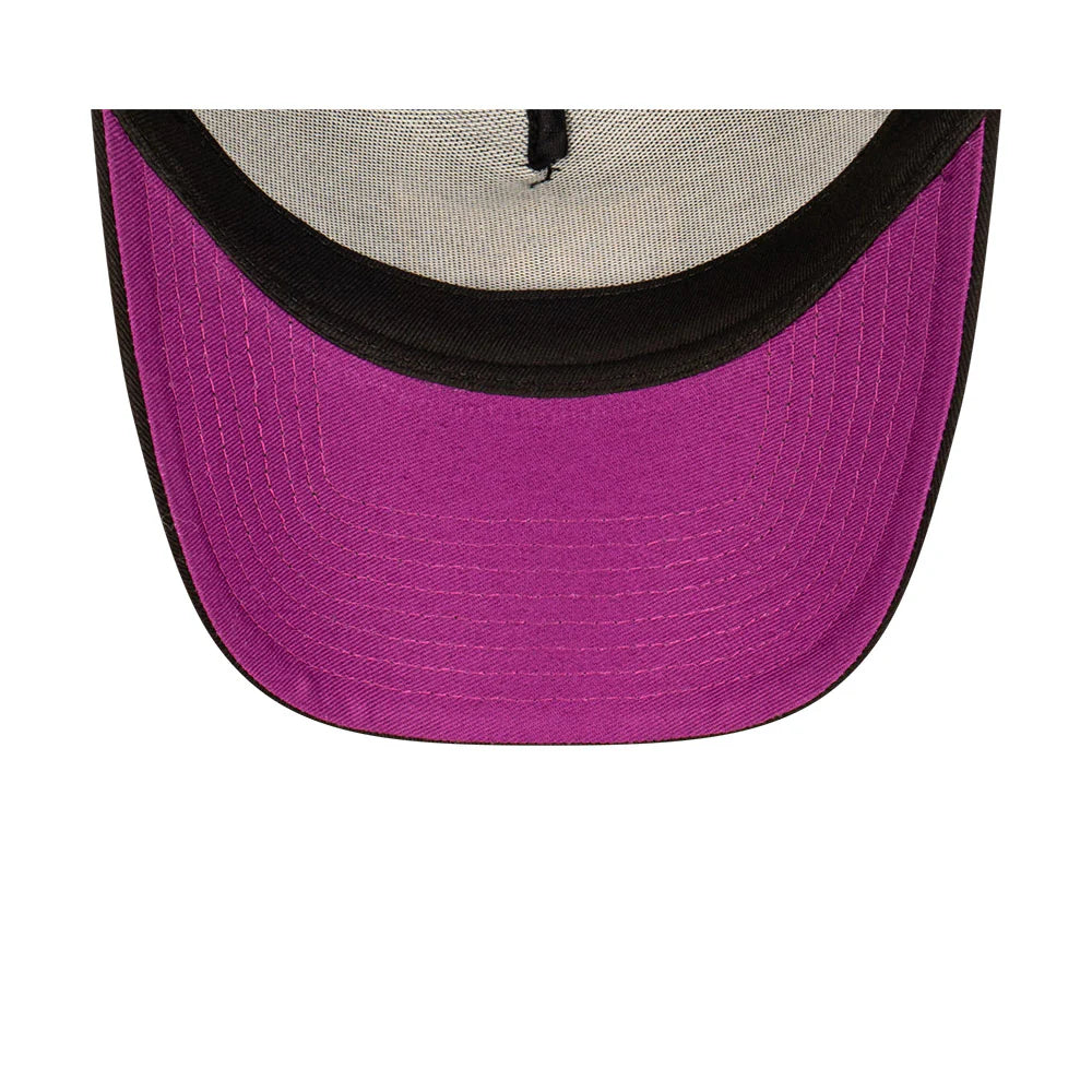 LA Lakers Hat - Black Passionfruit 9Forty A-Frame NBA Snapback Cap - New Era